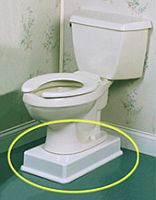 Image result for toilet on raised pedestal